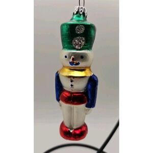 Vintage German Blown-glass Toy Soldier Ornament